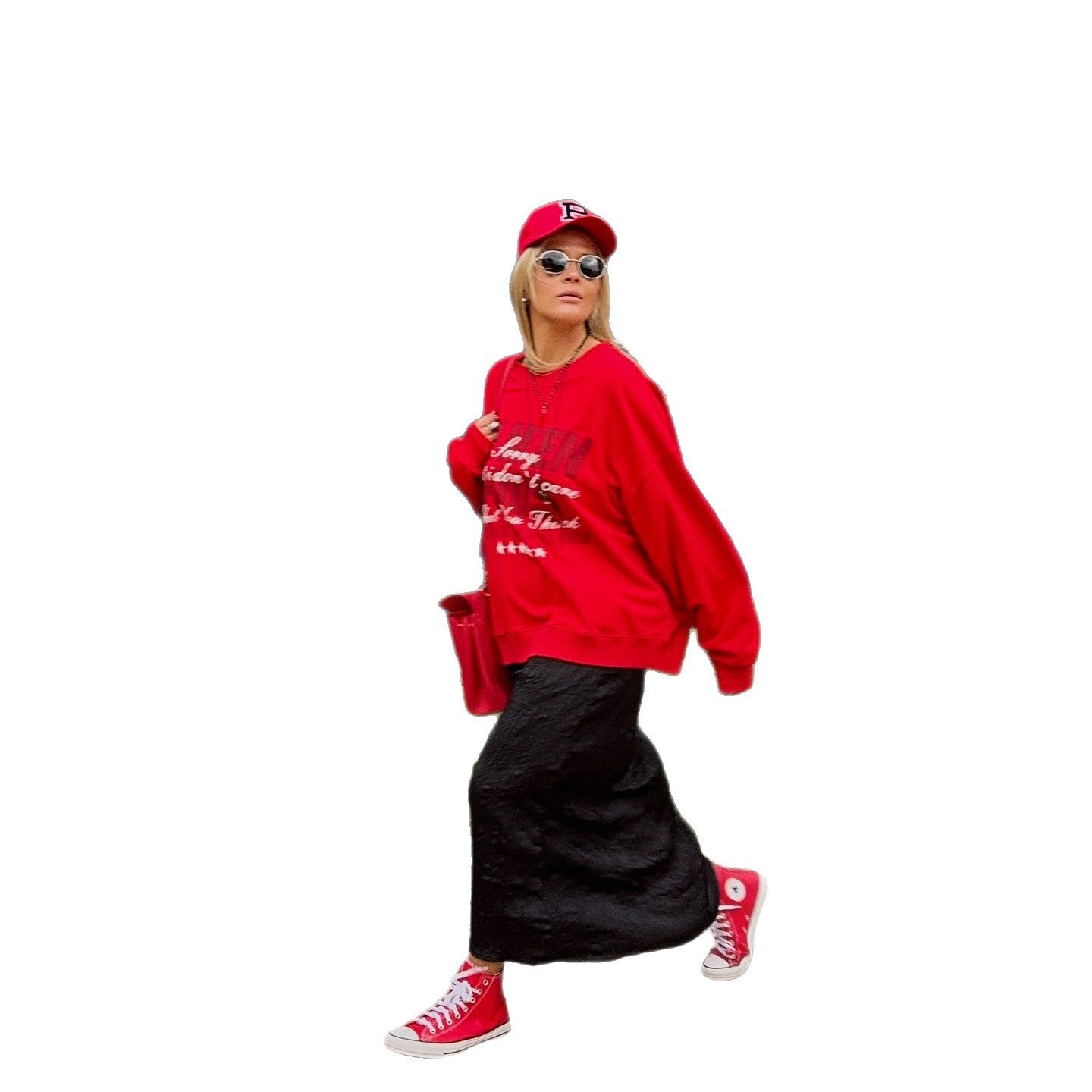 Women's sporty sweatshirt with eye-catching lettering and a relaxed fit NOVAE