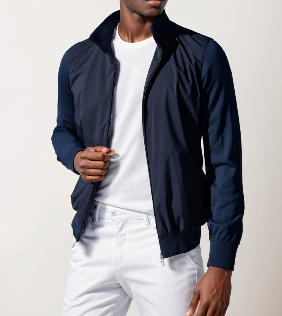Men's fashionable lightweight jacket with stand-up collar and practical pockets NOVAE