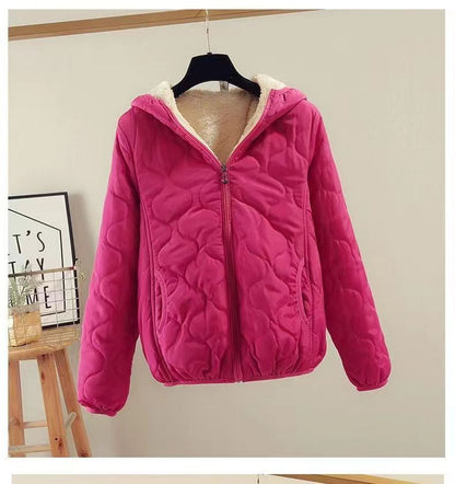 Women's quilted winter jacket with hood NOVAE