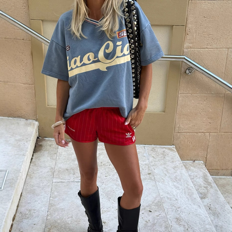 Women's casual T-shirt with the inspiring lettering NOVAE