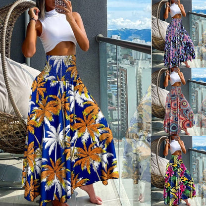 Women's Long Maxi Skirt with Dreamy Mandala Pattern NOVAE