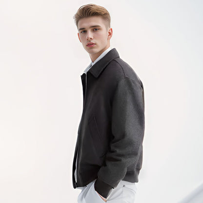 Men's colorful fleece bomber jacket with side pockets NOVAE