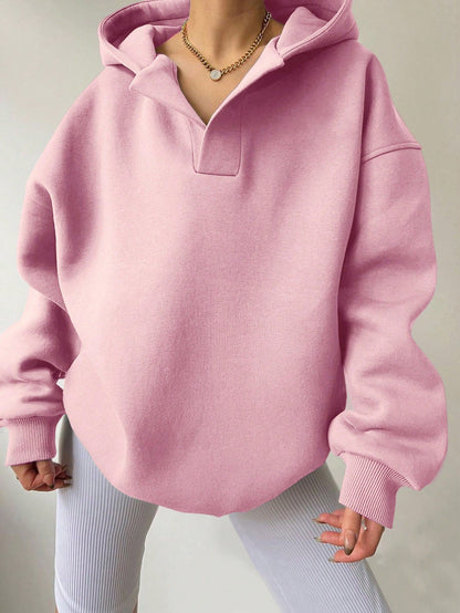 Women's oversized hoodie with fashionable collar and voluminous sleeves NOVAE