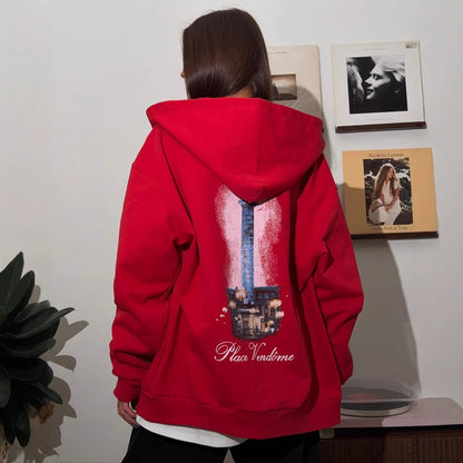 Women's hoodie with creative graphic design and oversized cut NOVAE