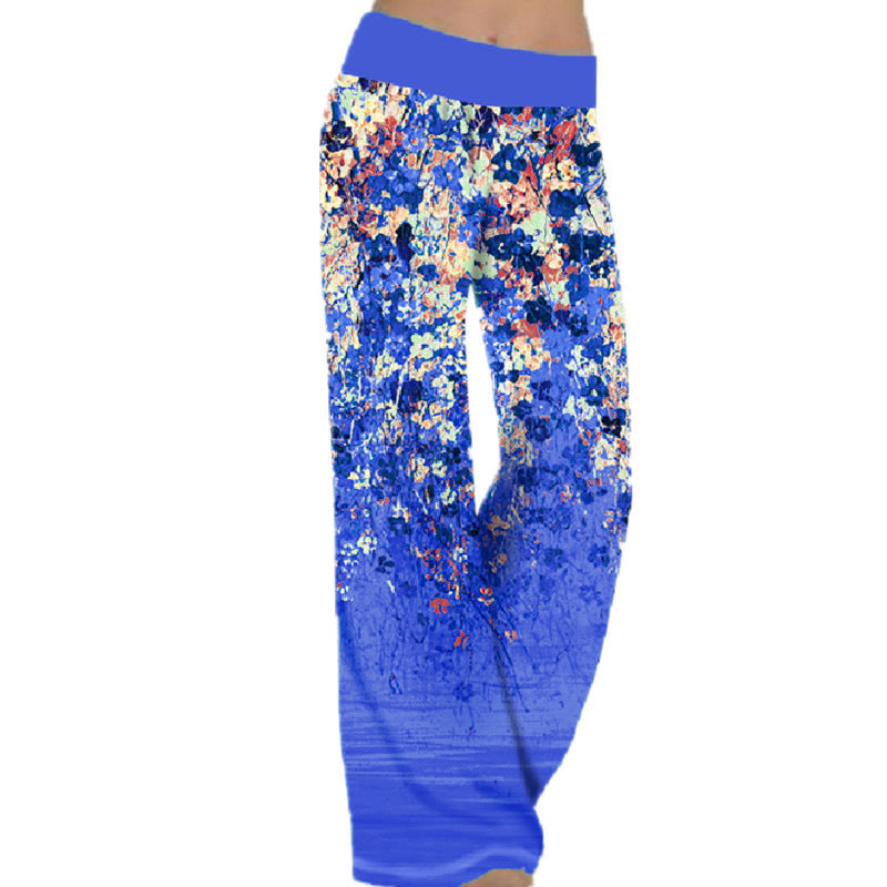 Women's Wide-Leg Floral Pattern Trousers NOVAE