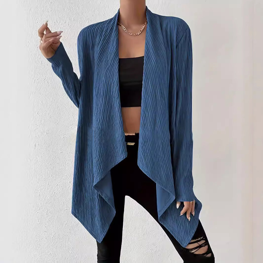 Women's casual cardigan with structured design and open front NOVAE