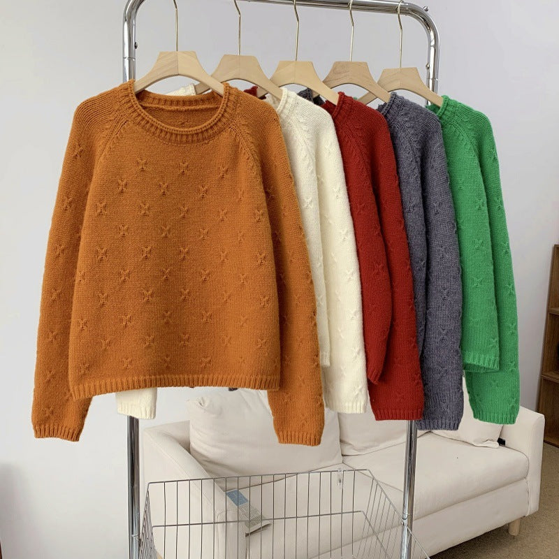 Women's Cozy Knit Sweater with Textured Pattern NOVAE