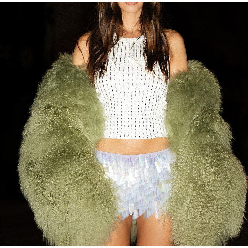 Women's Cozy Teddy Jacket in an Oversized Cut with Voluminous Sleeves NOVAE