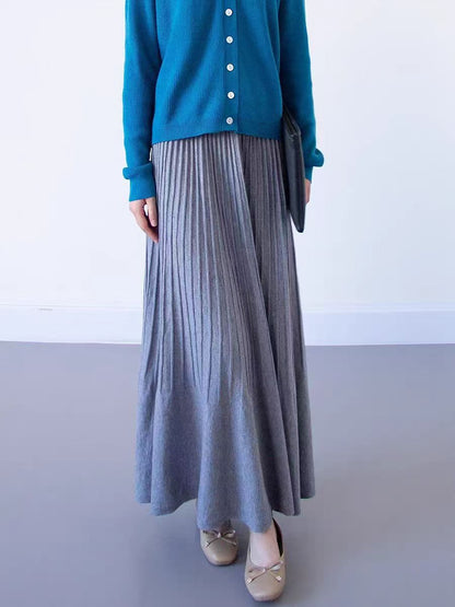 Women's elegant pleated skirt with high waist NOVAE