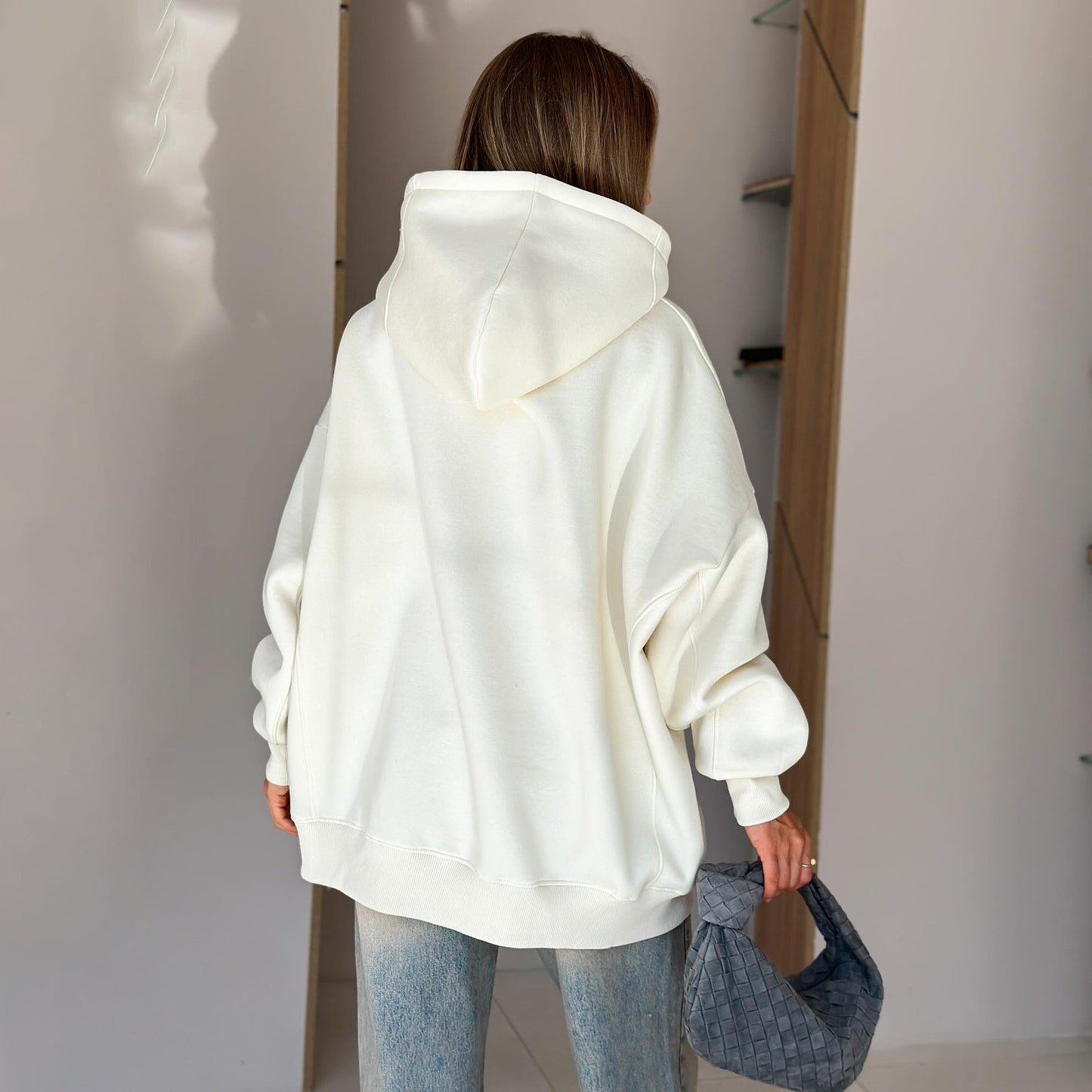 Women's casual hoodie with a creative leopard print and comfortable cut NOVAE