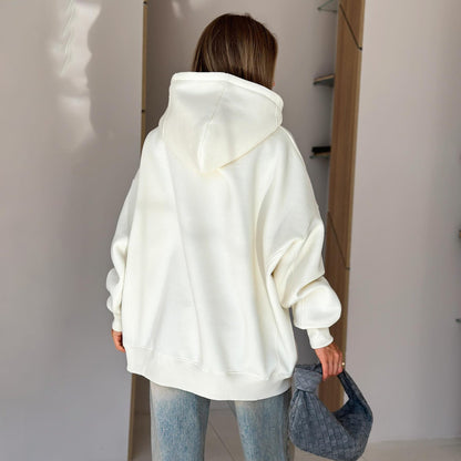 Women's casual hoodie with a creative leopard print and comfortable cut NOVAE