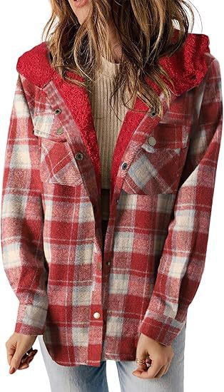 Women's flannel jacket with fleece lining NOVAE