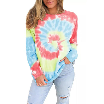 Women's Oversized Sweatshirt with Creative Batik Design NOVAE