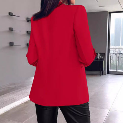 Women's fashionable blazer with roll-up sleeves and a fine cut NOVAE