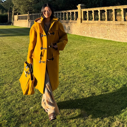 Women's High-Quality Duffle Coat with Hood and Modern Details NOVAE