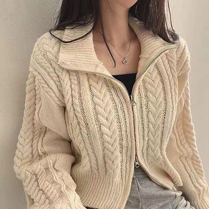Women's cardigan with high-quality zipper NOVAE