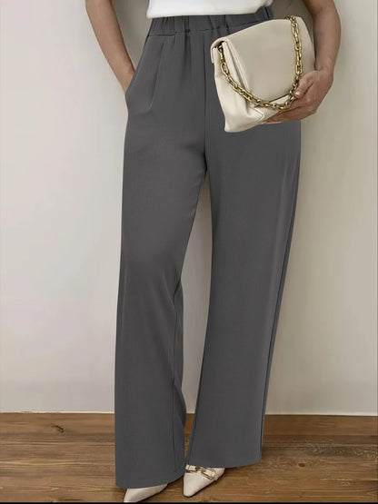 Women's wide-leg high-waisted trousers with a sophisticated cut NOVAE
