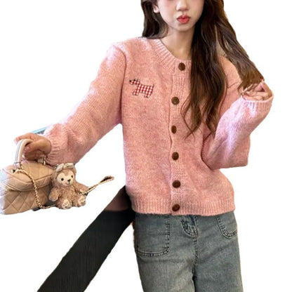 Women's Casual Knit Cardigan with Button Detail NOVAE