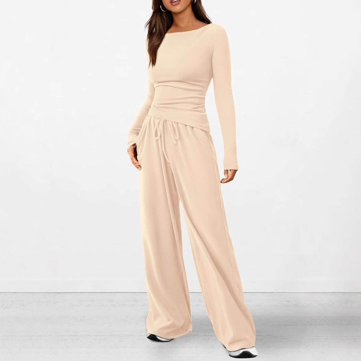 Women's elegant and comfortable lounge set with long sleeves and elastic waistband NOVAE