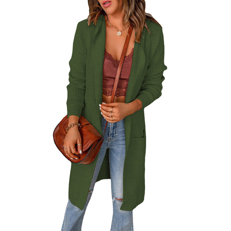 Women's cardigan in a casual oversized style with pockets NOVAE