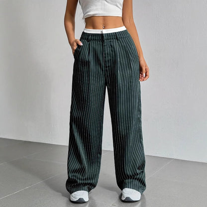 Women's fashionable high-waisted disc trousers NOVAE