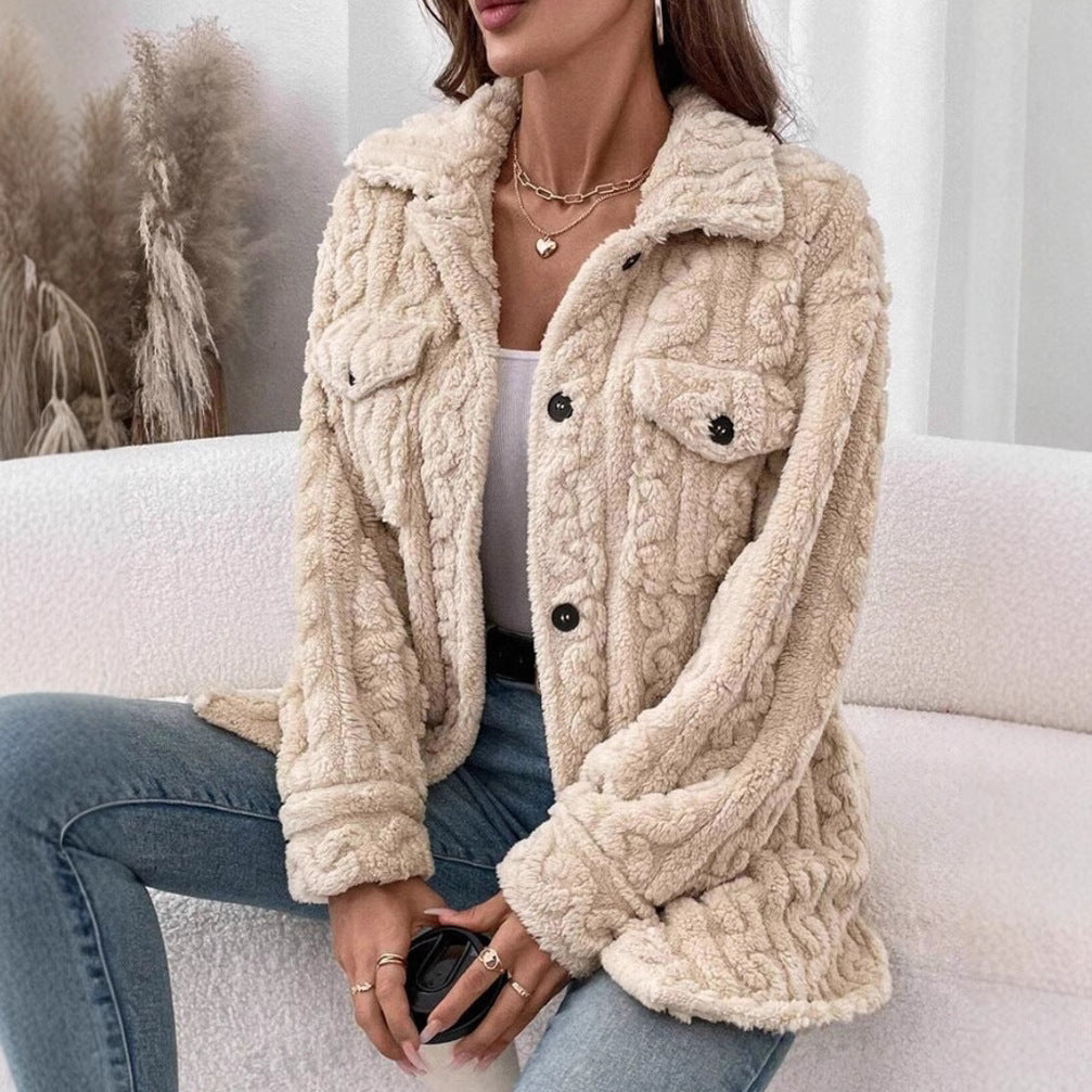 Women's cardigan with textured surface NOVAE