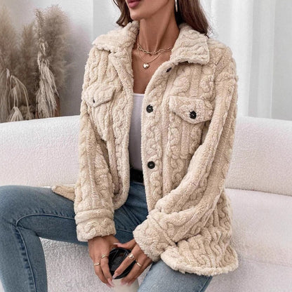 Women's cardigan with textured surface NOVAE