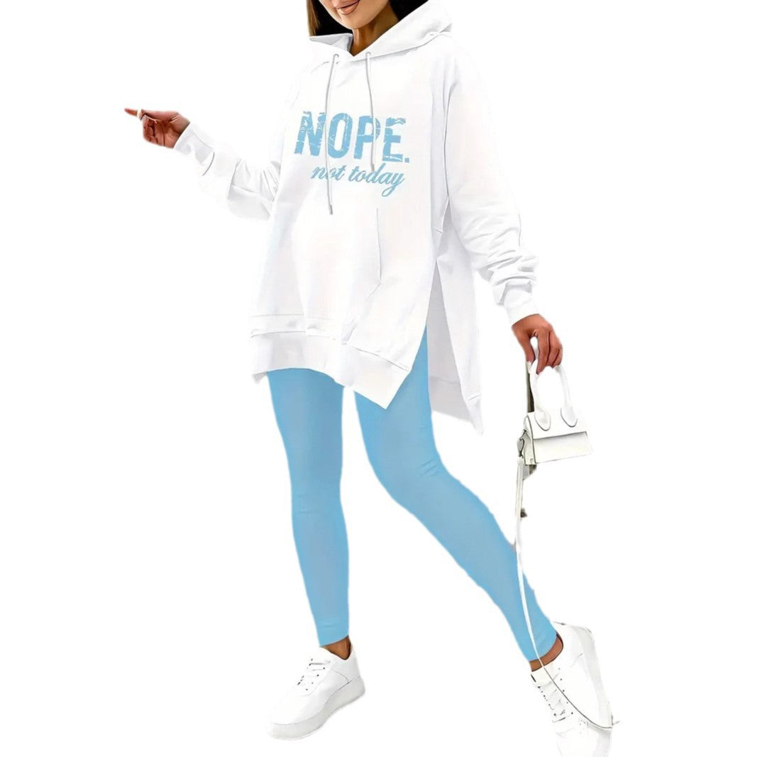 Women's oversized hoodie with creative lettering and a relaxed fit NOVAE