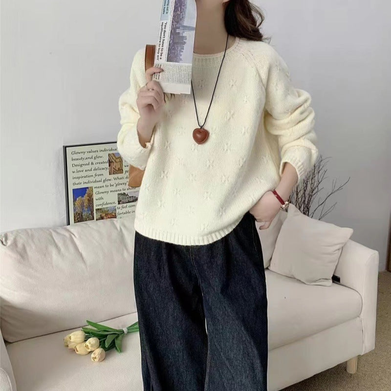 Women's Cozy Knit Sweater with Textured Pattern NOVAE