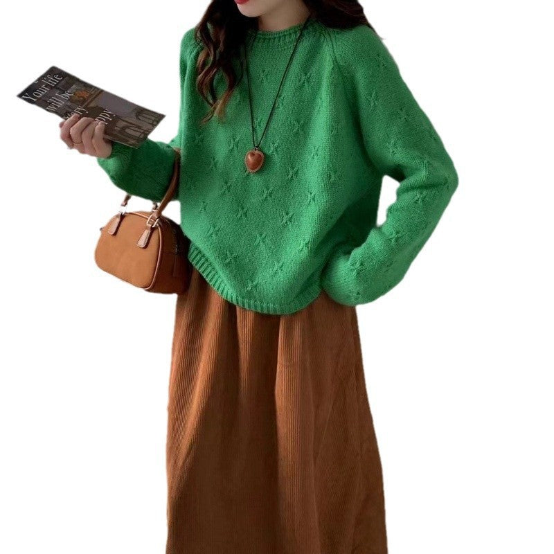 Women's Cozy Knit Sweater with Textured Pattern NOVAE