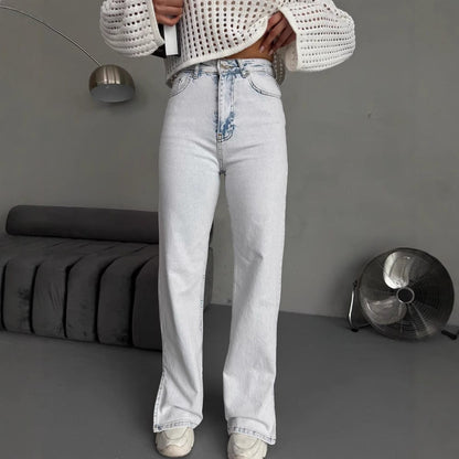 Women's high-waisted jeans in a modern vintage look NOVAE