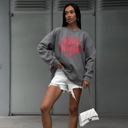Women's casual sweatshirt with creative print NOVAE