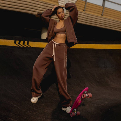 Women's casual tracksuit with oversized hoodie and jogging pants NOVAE