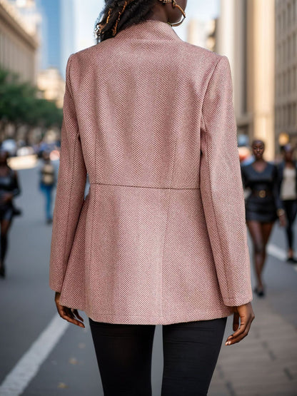 Women's elegant herringbone blazer with a tailored silhouette NOVAE