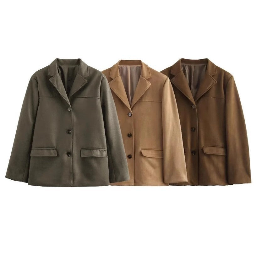 Women's fashionable wool blazer with pockets and high-quality workmanship NOVAE