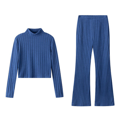 Women's knitwear set with a high-necked design and relaxed fit NOVAE