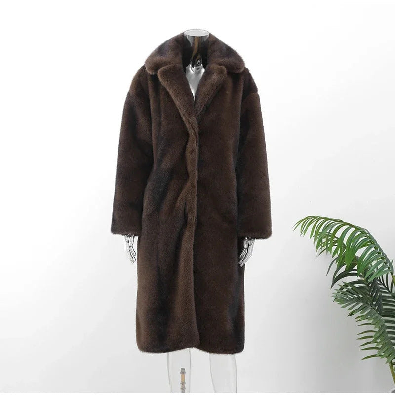 Women's Elegant Faux Fur Coat with Soft Lining NOVAE
