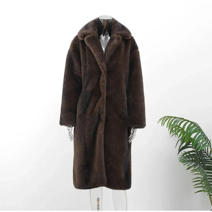 Women's Elegant Faux Fur Coat with Soft Lining NOVAE