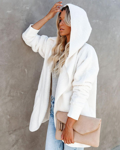 Women's Cozy Hooded Jacket made of soft material NOVAE
