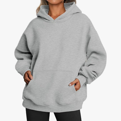 Women's hoodie with integrated pocket design and soft inner lining NOVAE