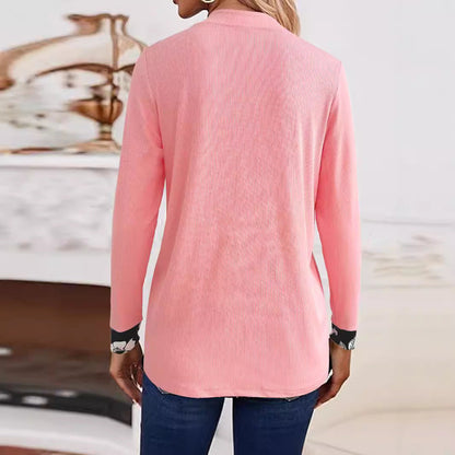 Women's Casual Cardigan with Floral Accents NOVAE