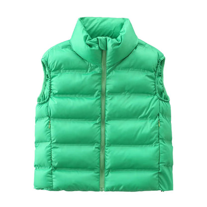 Women's down vest with high collar and comfort fit NOVAE