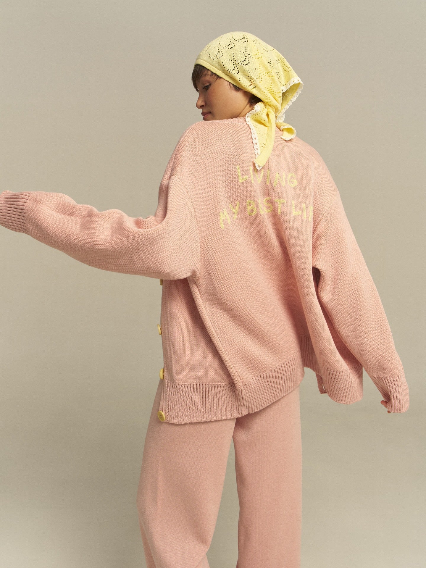 Women's comfortable oversized sweater and casual palazzo pants set NOVAE