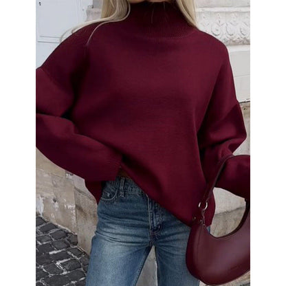 Women's cozy oversized knit sweater with a loose fit NOVAE