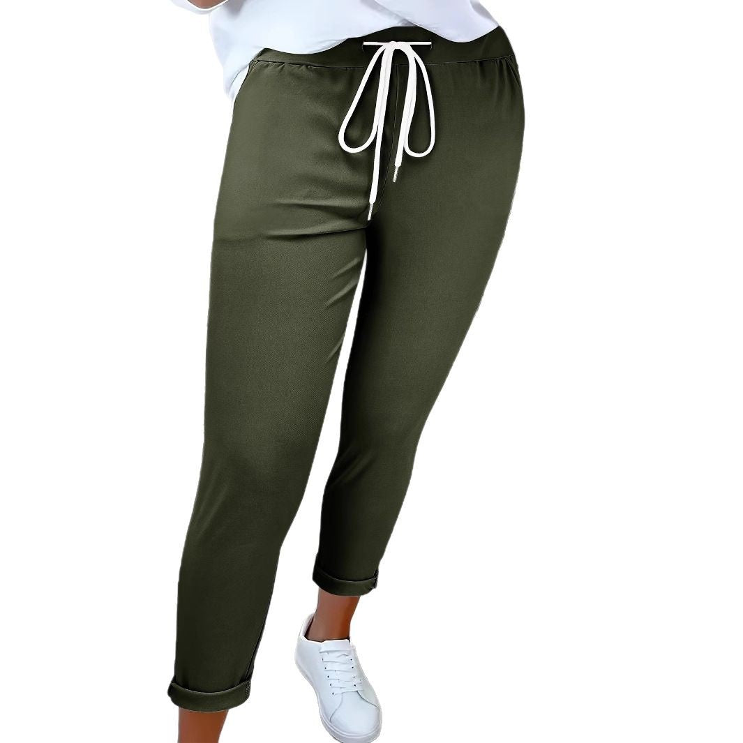 Women's Comfortable Leisure Trousers with Adjustable Waistband and Casual Cut NOVAE