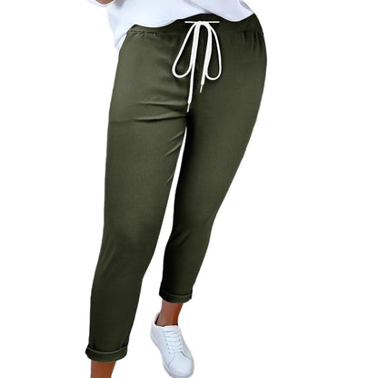 Women's Comfortable Leisure Trousers with Adjustable Waistband and Casual Cut NOVAE