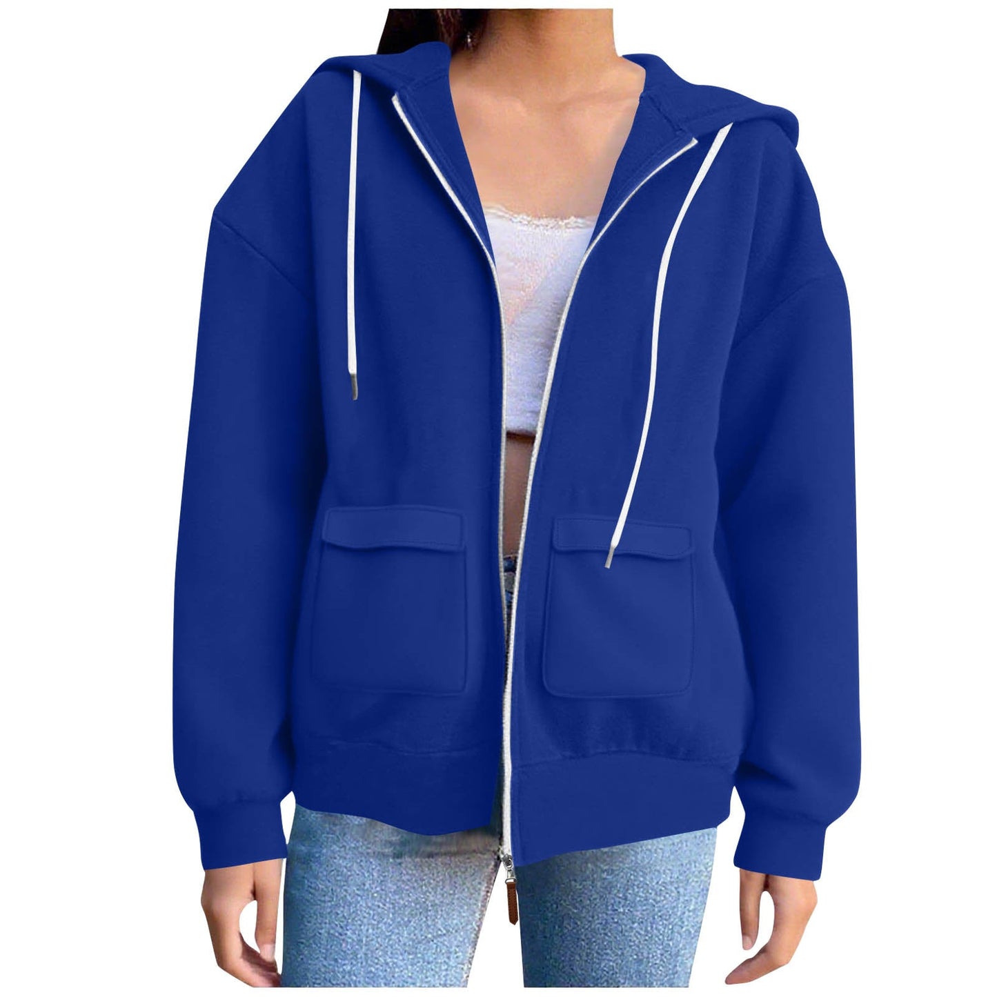 Women's casual hooded jacket with large pockets NOVAE