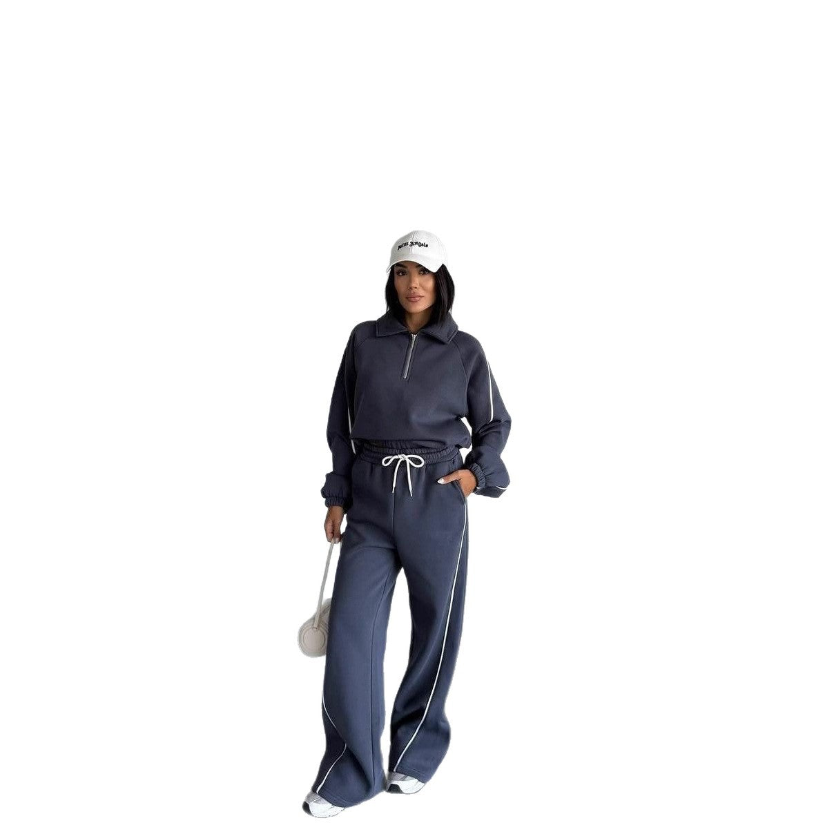 Women's tracksuit with high collar and wide cut NOVAE