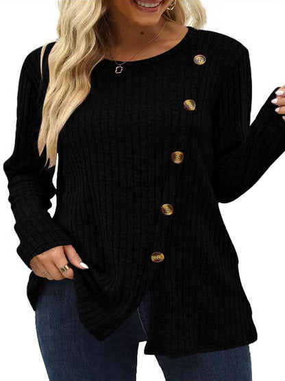 Women's knit sweater with button details NOVAE