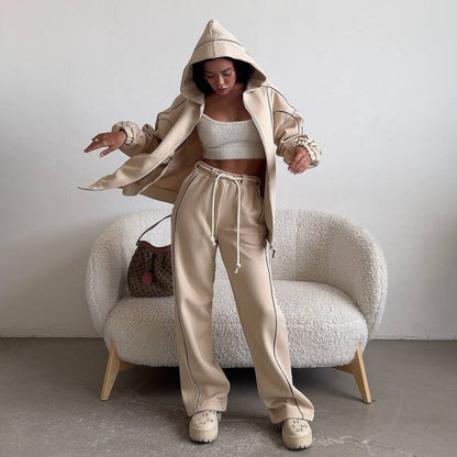 Women's casual tracksuit with oversized hoodie and jogging pants NOVAE